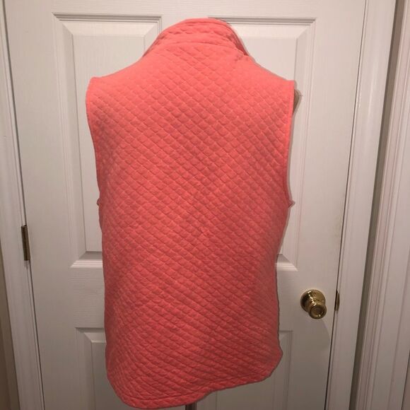 TALBOTS coral zip front vest - Picture 6 of 8